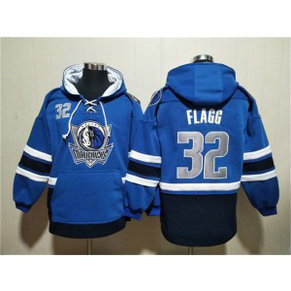 NBA Mavericks 32 Cooper Flagg Navy Ageless Must-Have Lace-Up Pullover Hoodie
