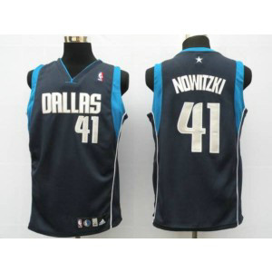 NBA Mavericks 41 Dirk Nowitzki Blue Men Jersey