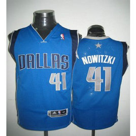 NBA Mavericks 41 Dirk Nowitzki Blue Revolution 30 Men Jersey