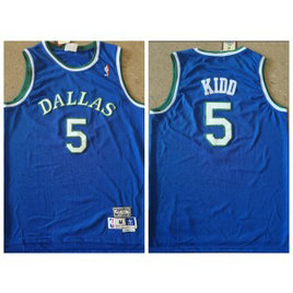 NBA Mavericks 5 Jason Kidd Blue Nike Men Jersey