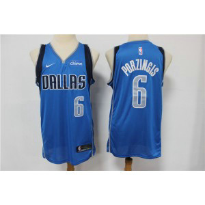 NBA Mavericks 6 Kristaps Porzingis Blue Nike Men Jersey