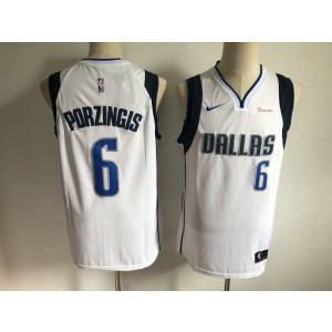 NBA Mavericks 6 Kristaps Porzingis White Nike Men Jersey 1