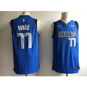 NBA Mavericks 77 Luka Doncic Blue 2018 NBA Draft Nike Men Jersey