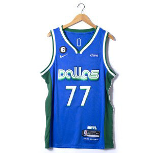 NBA Mavericks 77 Luka Doncic Blue 2022-23 New Nike Men Jersey