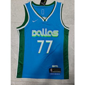 NBA Mavericks 77 Luka Doncic Blue 2022-23 Nike Men Jersey