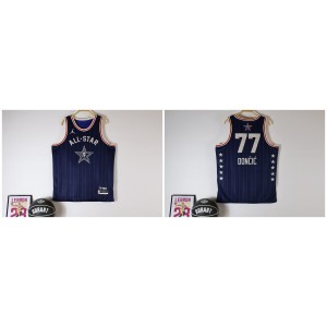 NBA Mavericks 77 Luka Doncic Blue 2024 All Star Jordan Men Jersey