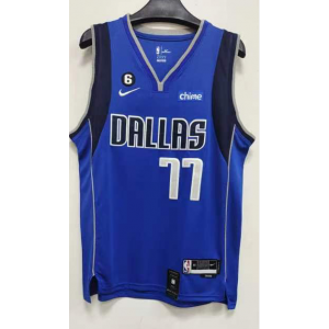NBA Mavericks 77 Luka Doncic Blue Nike Men Jersey