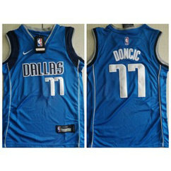 NBA Mavericks 77 Luka Doncic Blue Nike Youth Jersey