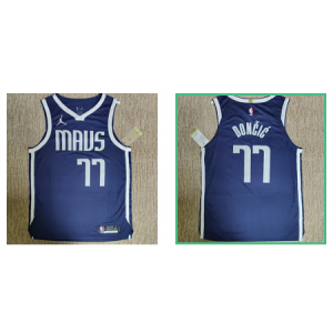 NBA Mavericks 77 Luka Doncic Navy Jordan Men Jersey