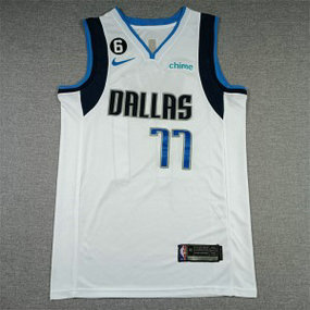 NBA Mavericks 77 Luka Doncic White 2022-23 New Men Jersey