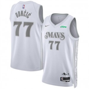 NBA Mavericks 77 Luka Doncic White 2024-25 City Edition Nike Men Jersey