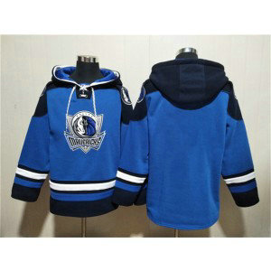 NBA Mavericks Blank Navy Ageless Must-Have Lace-Up Pullover Hoodie