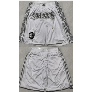 NBA Mavericks White City Edition Shorts (Run Small)