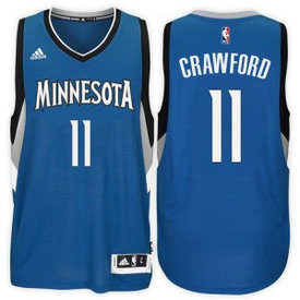 NBA Minnesota Timberwolves 11 Jamal Crawford Road Blue New Swingman Men Jersey