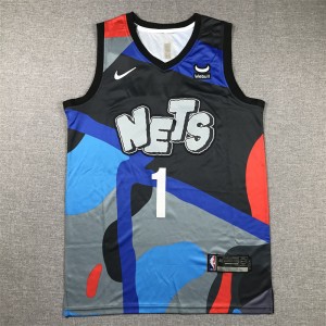 NBA Nets 1 Bridges 2023-24 City Black Nike Men Jersey