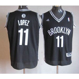 NBA Nets 11 Brook Lopez Black Road Men Jersey