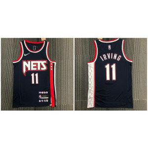 NBA Nets 11 Irving Blue 75th Anniversary Men Jersey