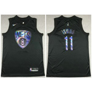 NBA Nets 11 Kyrie Irving Black Crucial Catch Nike Men Jersey