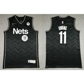 NBA Nets 11 Kyrie Irving Black Men Jersey