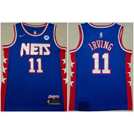 NBA Nets 11 Kyrie Irving Blue Basketball Nike Men Jersey