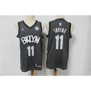 NBA Nets 11 Kyrie Irving Grey Jordan 2021 Men Jersey