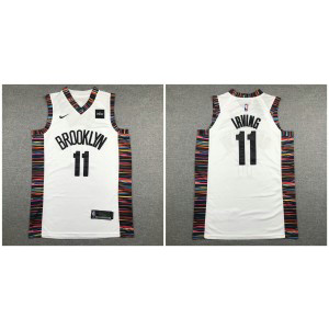NBA Nets 11 Kyrie Irving White City Edition Nike Men Jersey