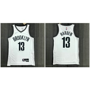 NBA Nets 13 James Harden 75th Anniversary white Men Jersey