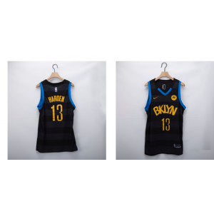 NBA Nets 13 James Harden Black Fashion Men Jersey