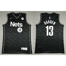 NBA Nets 13 James Harden Black Men Jersey