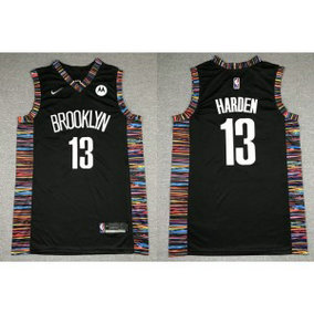 NBA Nets 13 James Harden Black Nike Men Jersey