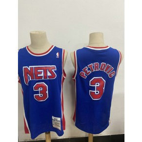 NBA Nets 3 Drazen Petrovic Blue New Men Jersey