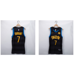 NBA Nets 7 Kevin Durant Black Fashion Men Jersey