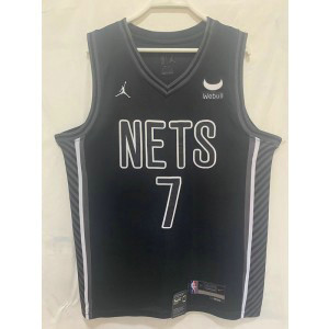 NBA Nets 7 Kevin Durant Black Jordan Men Jersey