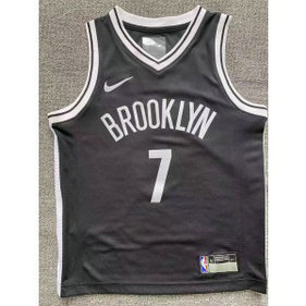 NBA Nets 7 Kevin Durant Black Youth Jersey