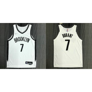 NBA Nets 7 Kevin Durant White New AU Style Men Jersey