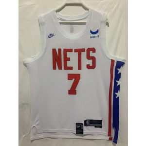 NBA Nets 7 Kevin Durant White Nike Men Jersey