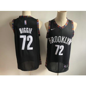 NBA Nets 72 Biggie Black City Edition Nike Men Jersey