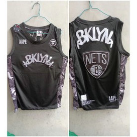 NBA Nets AAPE Black Men Jersey
