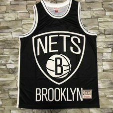 NBA Nets Black Mitchell & Ness Big Face Men Jersey