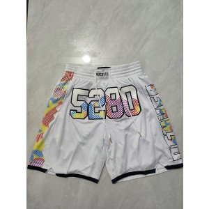NBA Nuggest White City Shorts