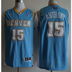 NBA Nuggets 15 Carmelo Anthony Blue Mesh Hardwood Classics Men Jersey