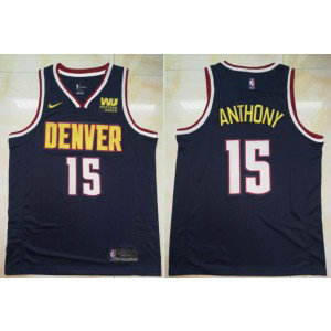 NBA Nuggets 15 Carmelo Anthony Navy Nike Men Jersey
