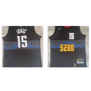 NBA Nuggets 15 Nikola Jokic Blue 2023-24 City Nike Men Jersey