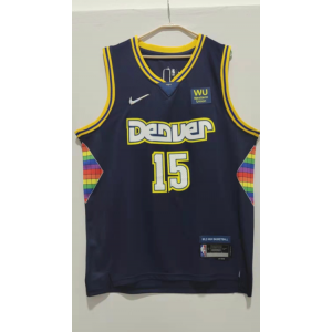 NBA Nuggets 15 Nikola Jokic Blue City Nike Men Jersey