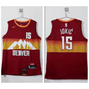 NBA Nuggets 15 Nikola Jokic Nike Men Jersey