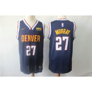 NBA Nuggets 27 Jamal Murray Navy Nike Men Jersey