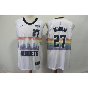 NBA Nuggets 27 Jamal Murray White 2018-19 City Edition Swingman Nike Men Jersey