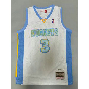 NBA Nuggets 3 Allen Iverson Blue New Men Jersey