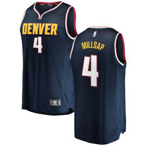 NBA Nuggets 4 Paul Millsap Navy Nike Men Jersey