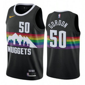NBA Nuggets 50 Aaron Gordon Black City Edition Nike Men Jersey